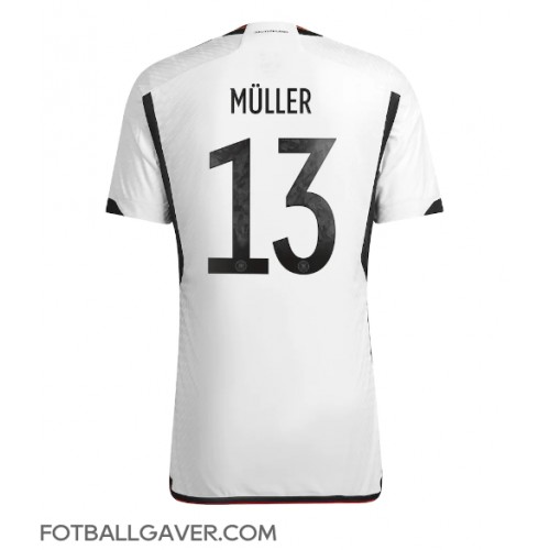 Tyskland Thomas Muller #13 Fotballklær Hjemmedrakt VM 2022 Kortermet